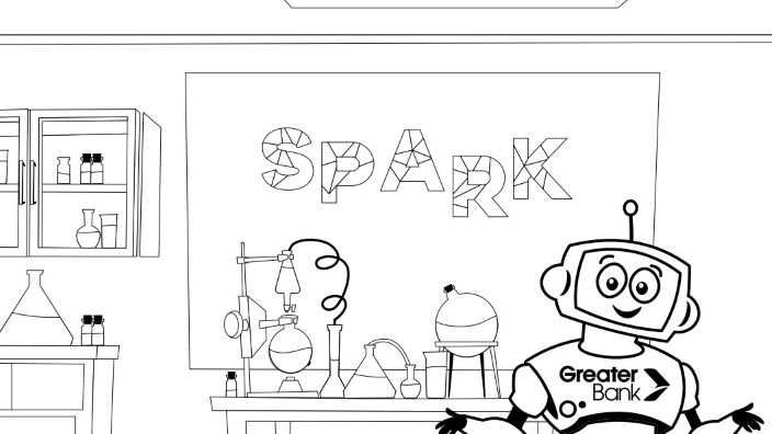 Colour Sparkie the scientist